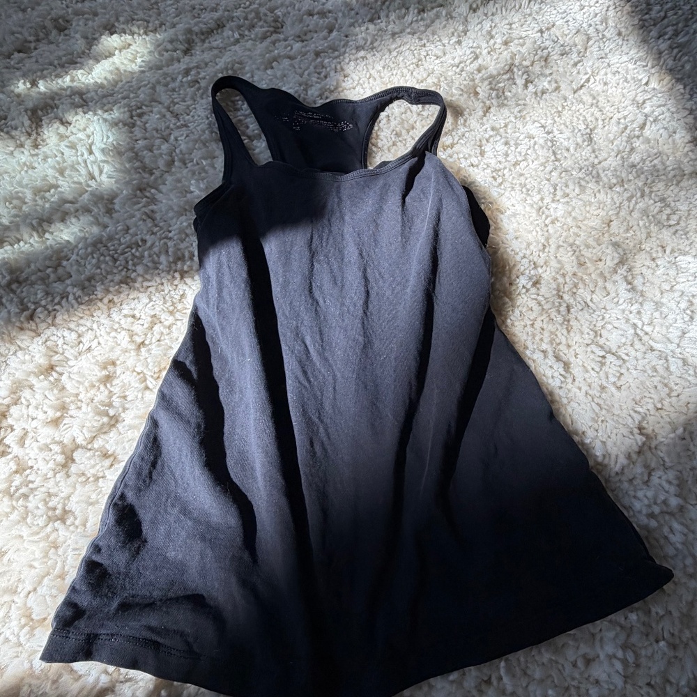 Elegant gap Black athletic tightening workout running sporty Women's Tank Top. D